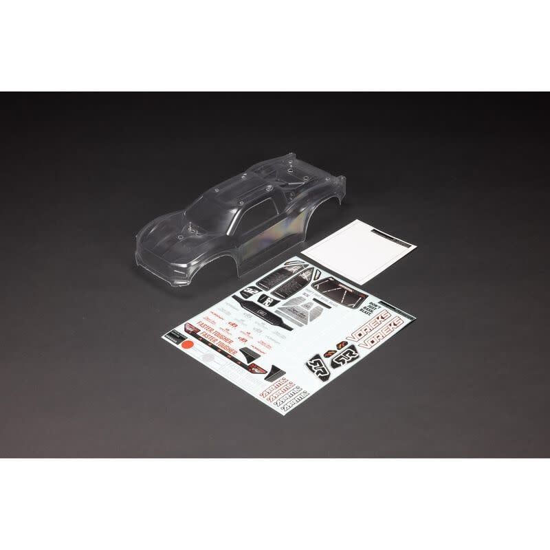 #ARA1554 Arrma 1/10 Clear Body with Decals: VORTEKS 2WD