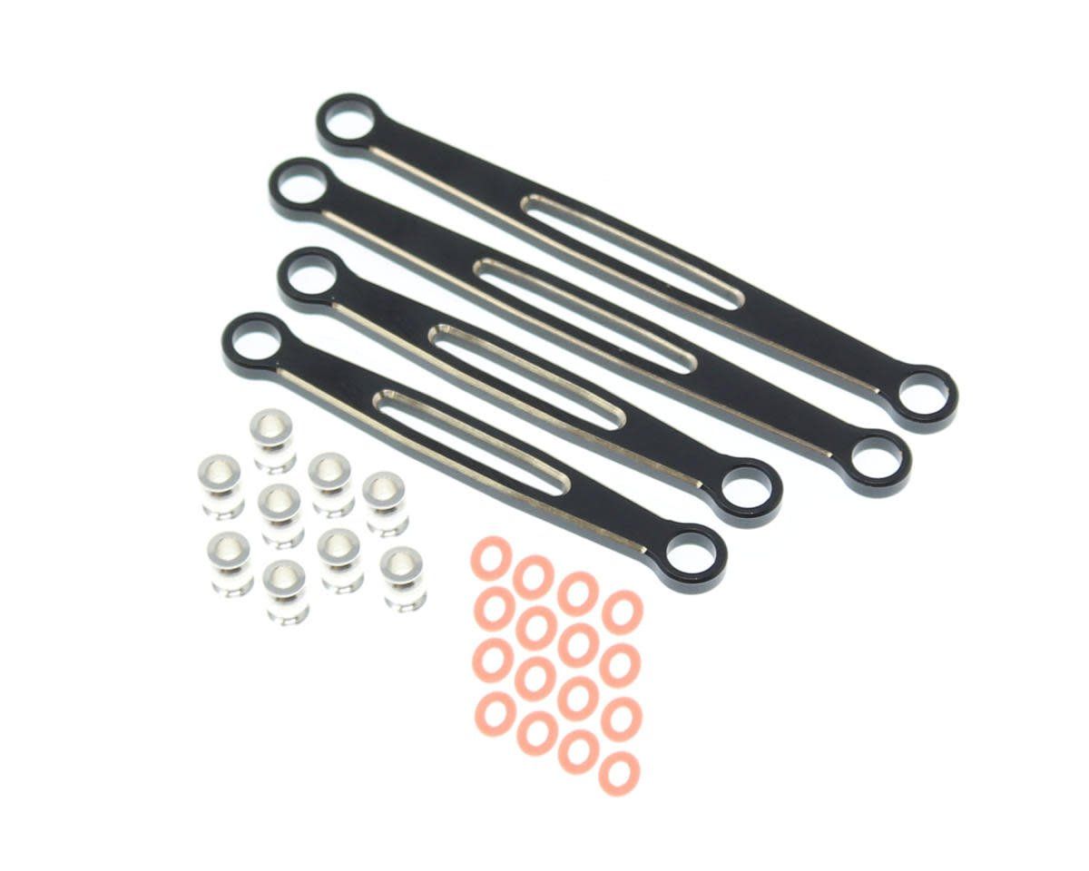 #RER30279 Redcat Ascent-18 Brass Front Upper &amp; Lower Links (Black) (4)