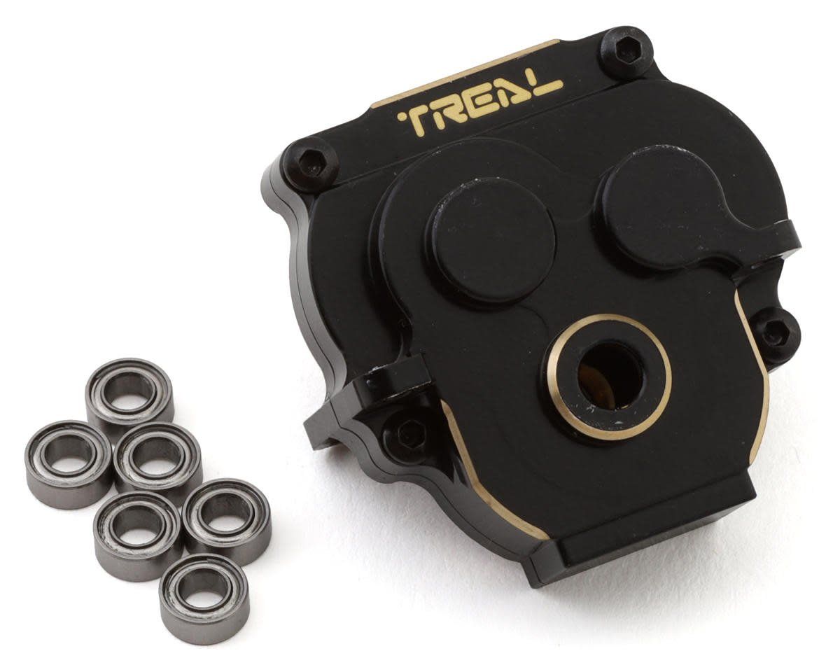 #X003VG0JBB Treal Hobby Brass Transmission Gearbox Housing for Traxxas TRX-4M (Black) (44g)