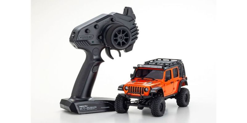 #32528MO Kyosho MINI-Z 4x4 Series MX-01 Readyset Jeep Wrangler Unlimited Rubicon with Accessory Parts, Billet Silver