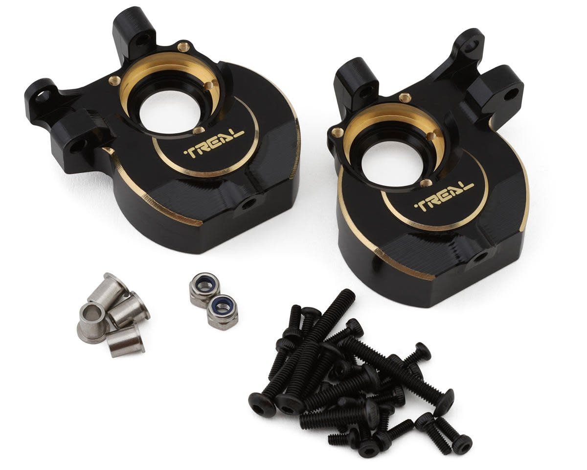 #X00440QFP7 Treal Hobby Redcat Ascent/Gen9 Brass Inner Front Portal Covers (Black) (2) (78g)