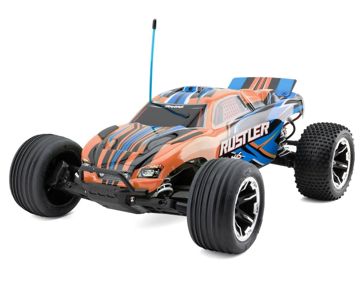 #37254-8-ORNG Traxxas Rustler HD 1/10 RTR 2WD Electric Stadium Truck (Orange) w/XL-5 ESC, TQ 2.4GHz Radio, Battery &amp; USB-C Charger