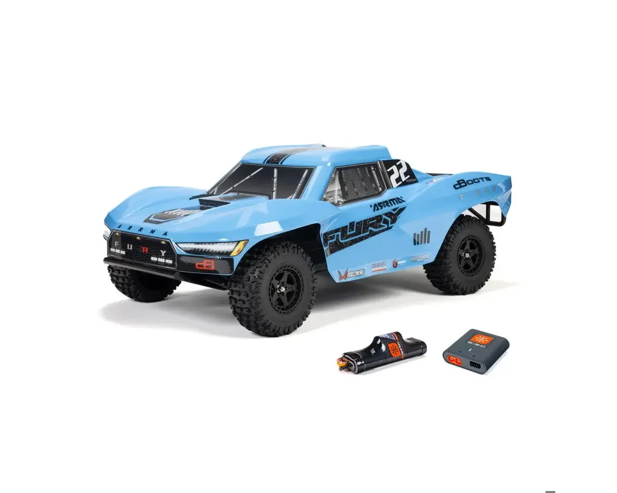 #ARA3221ST2 Arrma Fury 2WD MEGA 550 RTR Brushed 1/10 Off-Road Short Course Truck (Blue) w/SLT2 2.4GHz Radio, Battery &amp; Charger