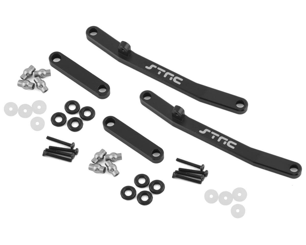 #STA204002BK ST Racing Concepts Axial AX24 Aluminum Front &amp; Rear Steering Links (Black)