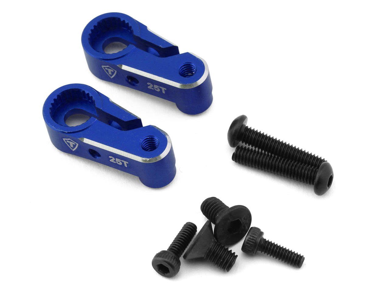 #X003QX7KMP  Treal Hobby Aluminum Clamping Servo Horns for Traxxas TRX-4M (Blue) (2) (25T)