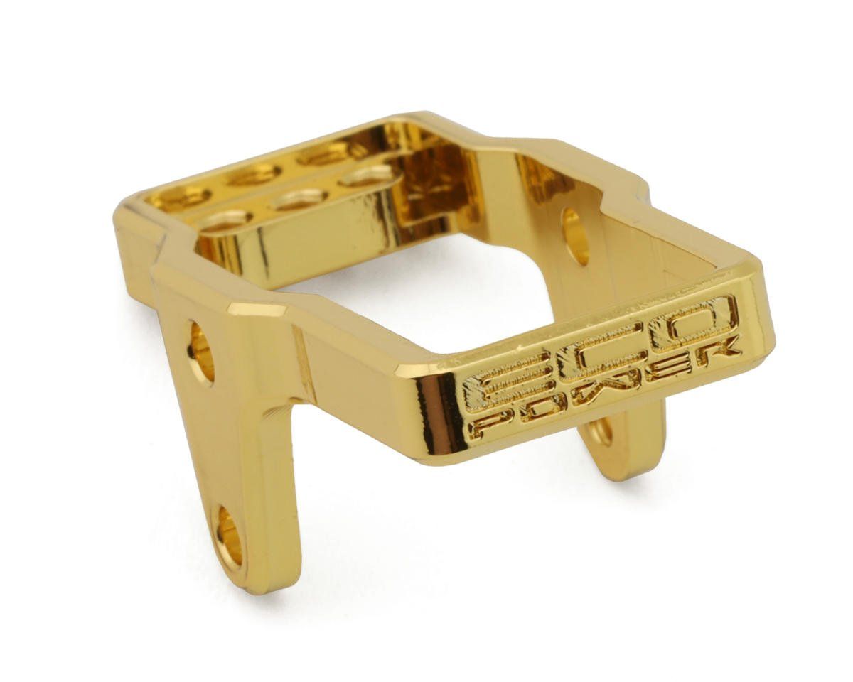 #ECP-3073 EcoPower CNC-Machined Brass Servo Mount for Traxxas™ TRX-4M (Gold) (8g)
