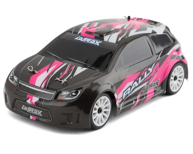 #75054-5-BLK Traxxas 1/18 Latrax Rally RTR 4WD Electric Rally Car (Black/Pink) w/2.4GHz Radio, Battery &amp; AC Charger