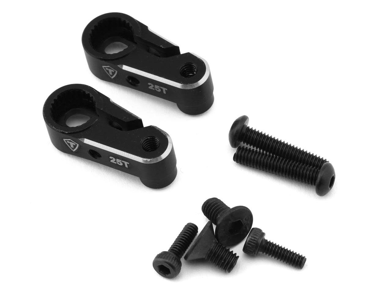 #X003QX7KT3 Treal Hobby Aluminum Clamping Servo Horns for Traxxas TRX-4M (Black) (2) (25T)