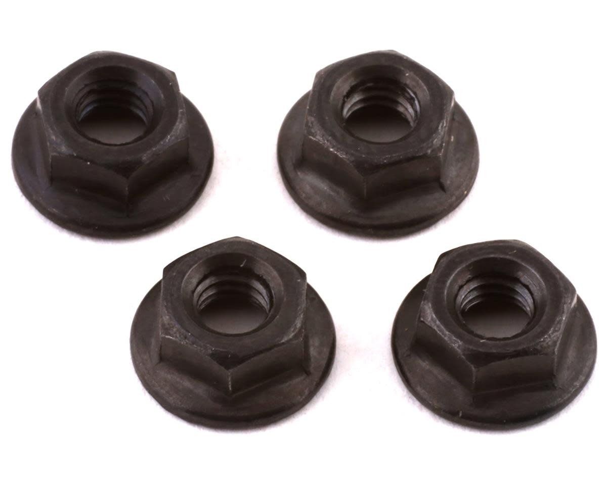 #ARA708003 Arrma Serrated 4mm Flange Wheel Nut (4)