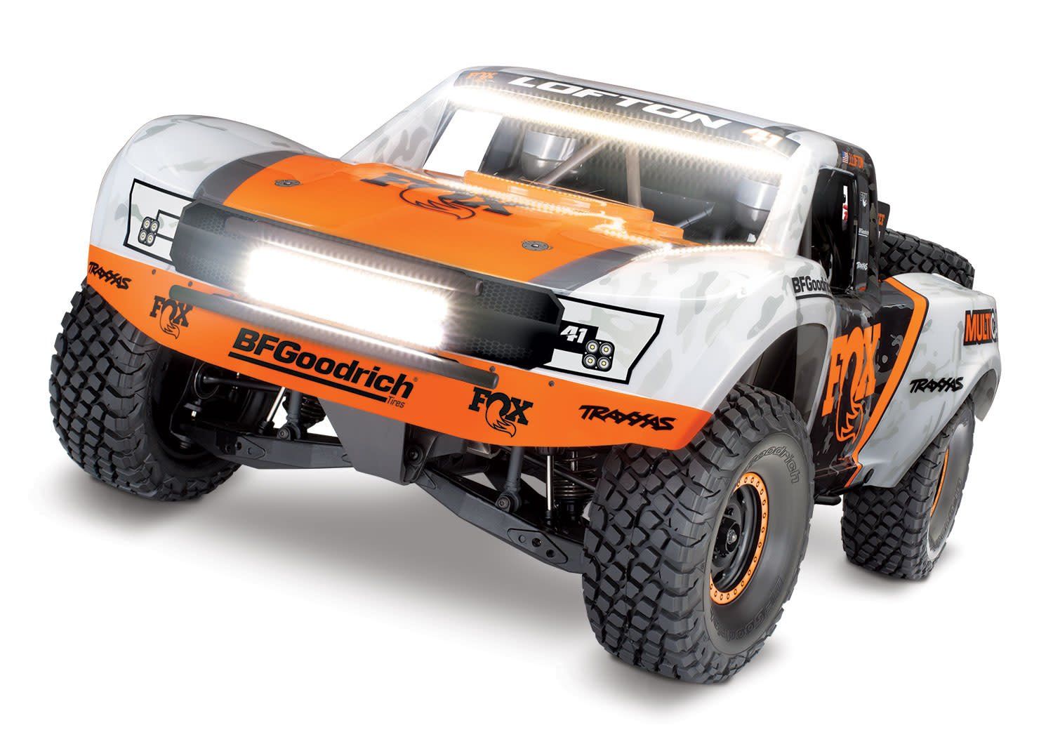 #85086-4-FOX Traxxas Unlimited Desert Racer UDR 6S RTR 4WD Race Truck (Fox) w/LED Lights &amp; TQi 2.4GHz Radio