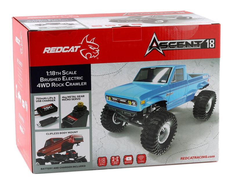 #RER33117 Redcat Ascent-18 1/18 4WD RTR Rock Crawler (Pink) w/2.4GHz Radio, Battery &amp; Charger