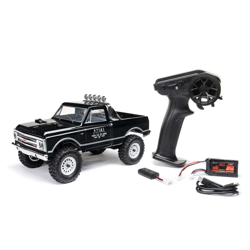 #AXI00001V2T4 Axial 1/24 SCX24 1967 Chevrolet C10 4WD Brushed Truck RTR, Black