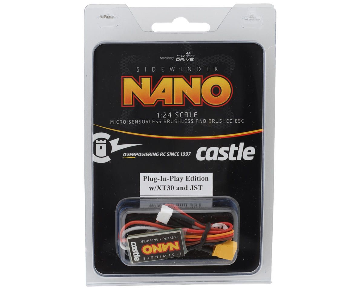 #010-0176-01 Castle Creations Sidewinder Nano Micro Plug-N-Play Brushless/Brushed ESC (12.6V) w/XT30 Connector