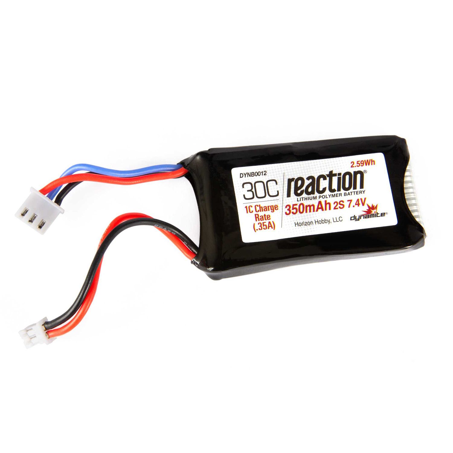 # DYNB0012 7.4v 350mAh 2S LiPo Battery: SCX24 PH 2.0