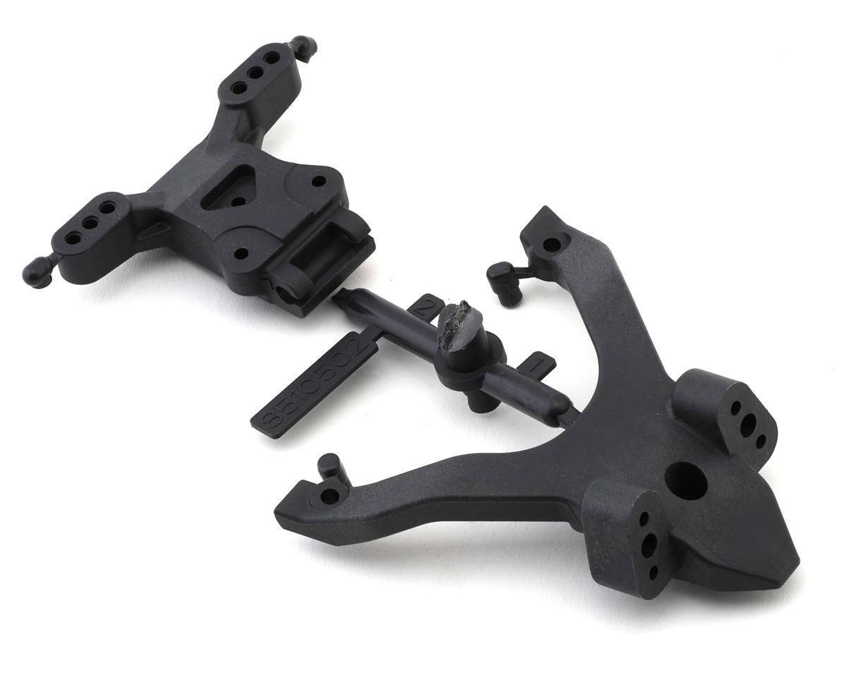 #92404 Team Associated RC10B7 Factory Team Carbon Top Plate &amp; Ballstud Mount Set