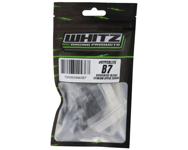 #WRP-AEB7-TS-B Whitz Racing Products AE B7/B7D HyperLite Titanium Deep Socket Upper Screw Kit (Black)