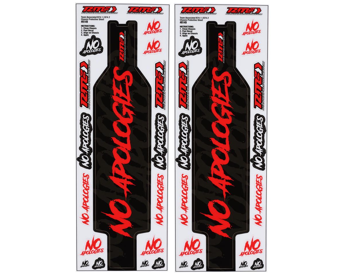 #8149 JConcepts AE B74.2/B74.2D "No Apologies" Precut Chassis Protective Sheet (2) (RM2)