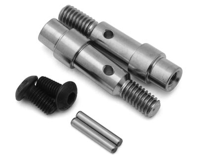 #71181 Team Associated RC10B6/RC10B7 Factory Team Titanium Hex Adapter Front Axles (2)