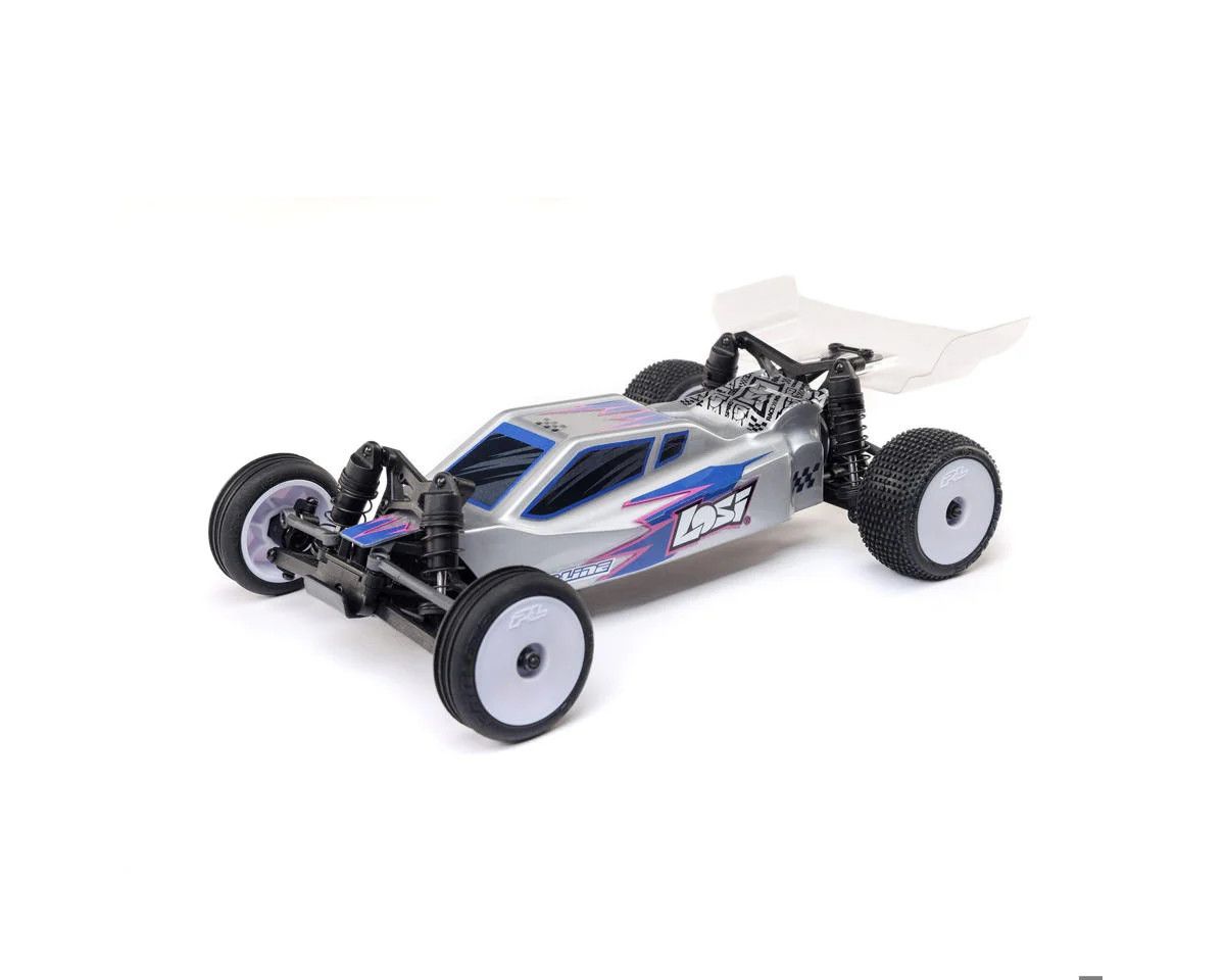 #LOS00007T2 Losi Micro-B 2.0 1/24 RTR 2WD Buggy (Silver) w/2.4GHz Radio, Battery &amp; Charger