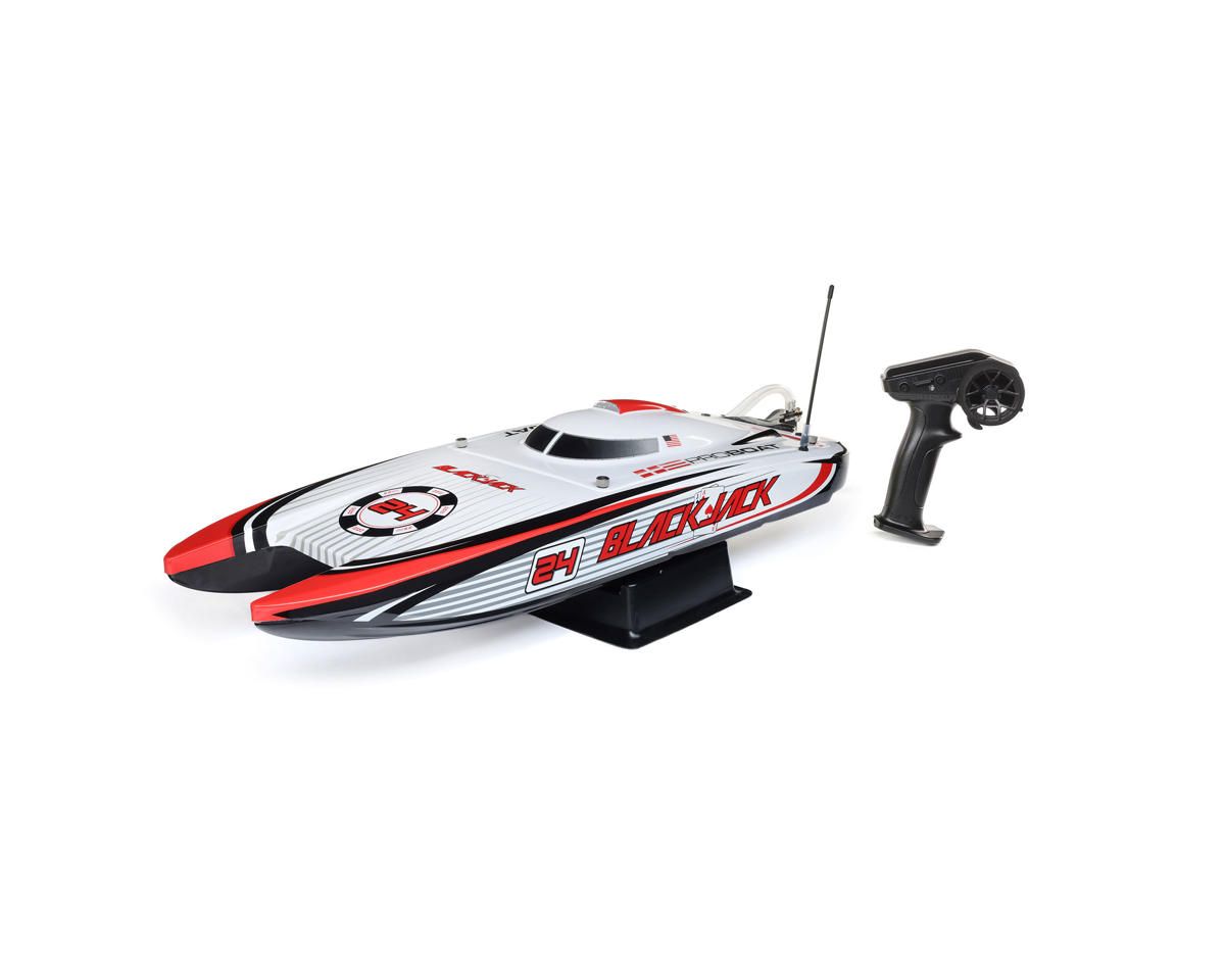 #PRB08049T2 Pro Boat Blackjack 24" V2 Catamaran Brushless RTR Electric Boat (Vegas Offshore) w/SLT2 2.4GHz Radio  #PRB08049T2