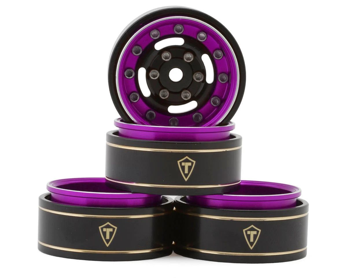 #X003Z3L29D Treal Hobby Type F 1.0" Deep Dish Beadlock Wheels (Purple)