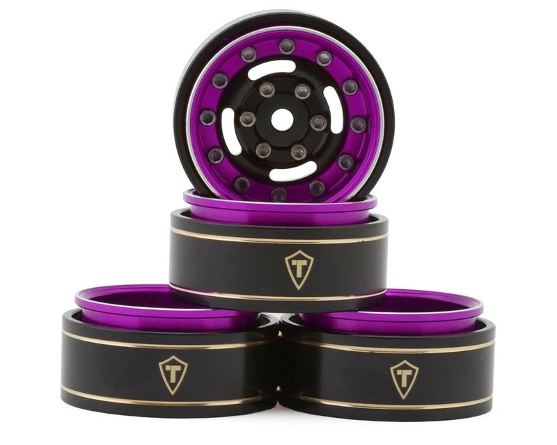 #X003Z3L29D Treal Hobby Type F 1.0" Deep Dish Beadlock Wheels (Purple)