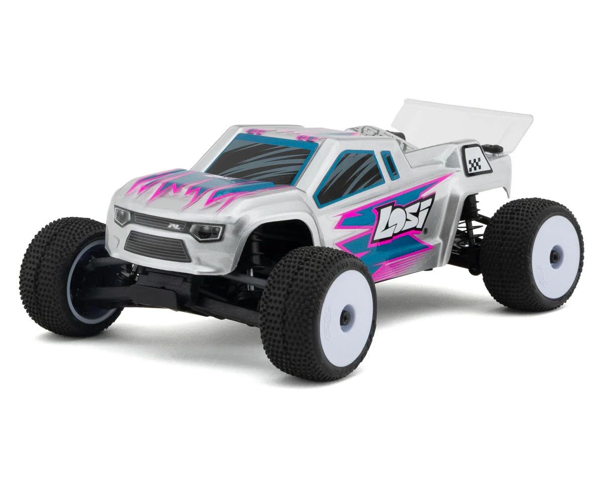 #LOS-1392T2 Losi Micro-T 1/28 RTR 2WD Stadium Truck (Silver) w/2.4GHz Radio, Battery &amp; Charger