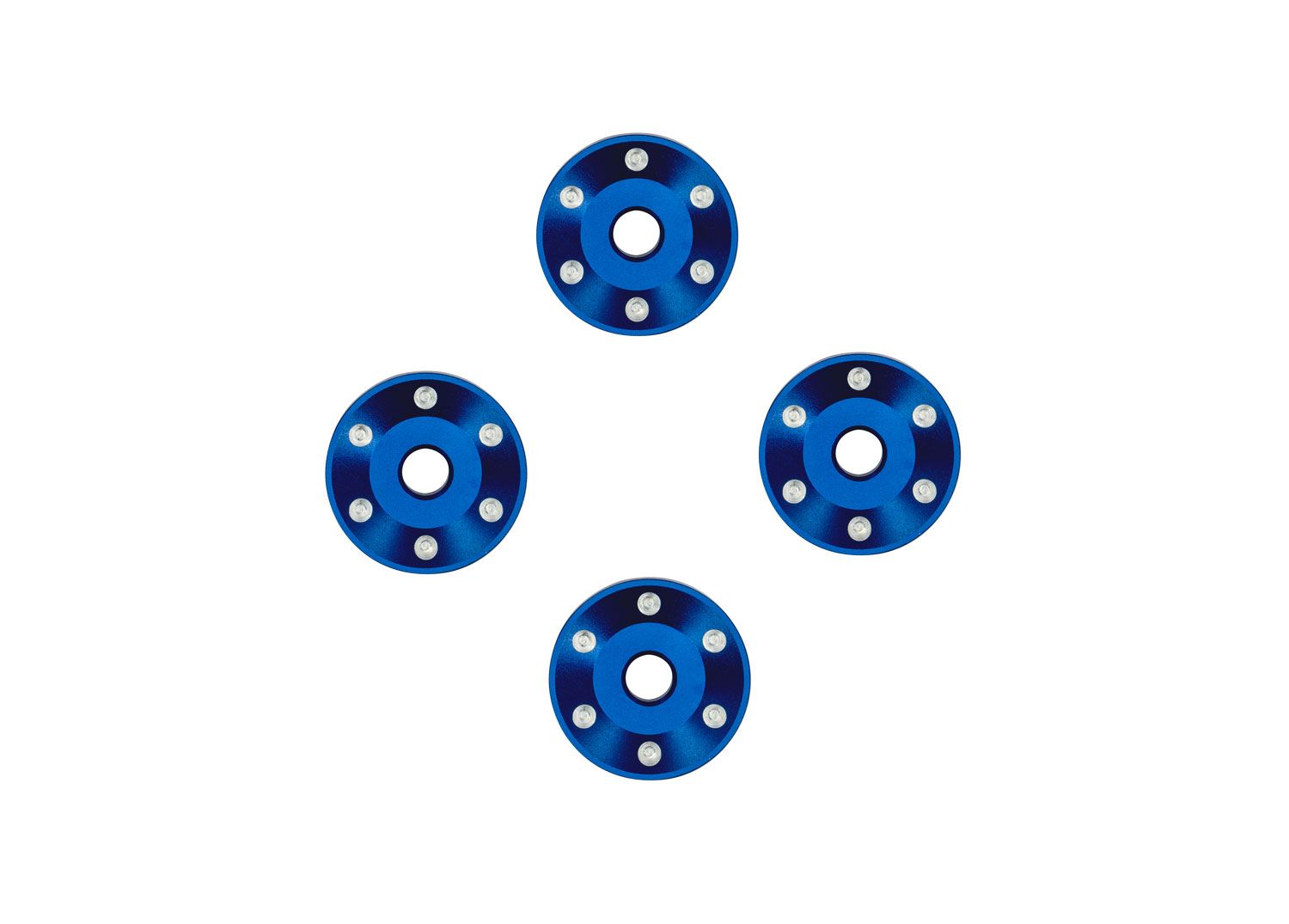 #10257-BLUE Traxxas Blue Aluminum Wheel Washers (4)