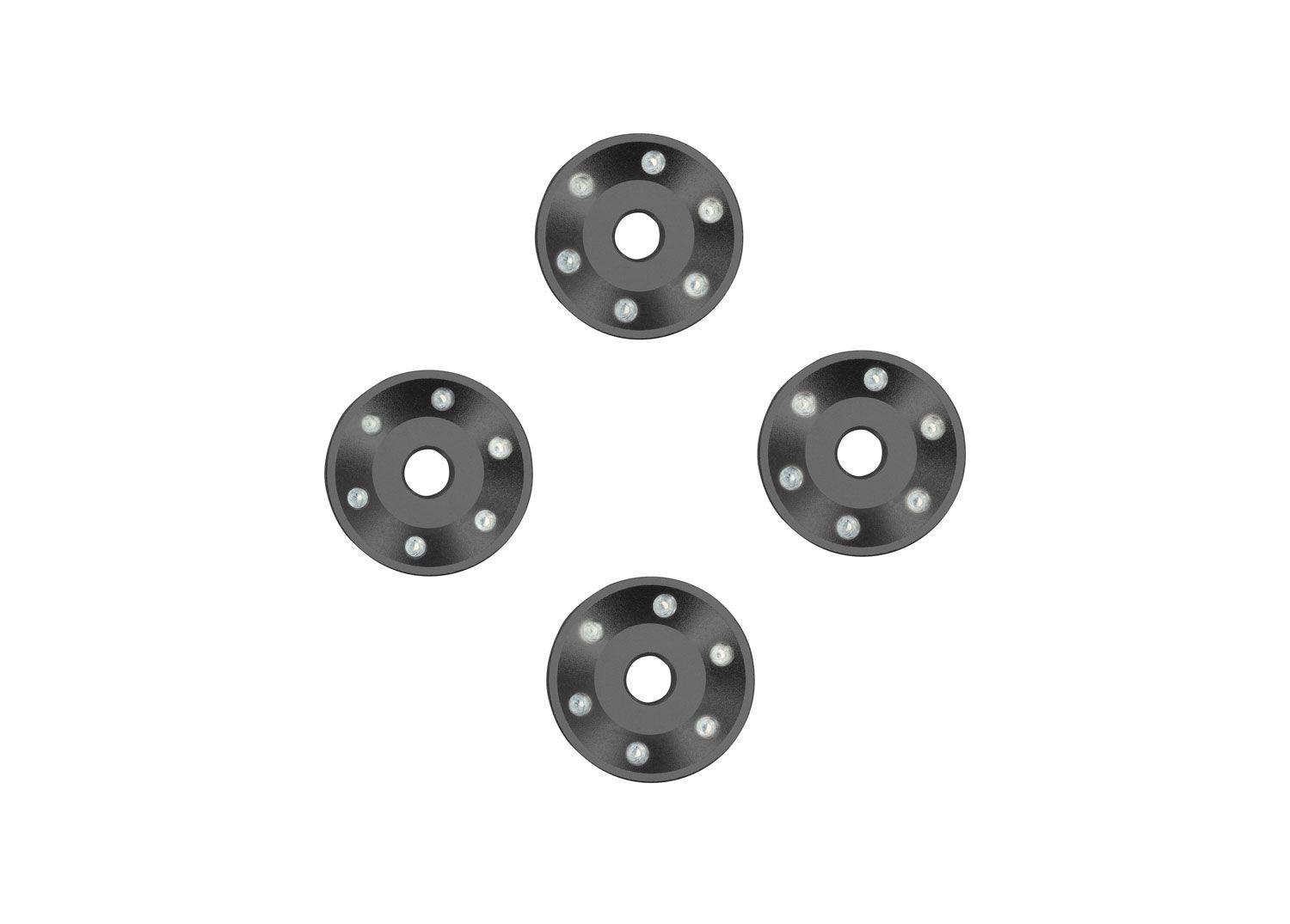 #10257-GRAY Traxxas Gray Aluminum Wheel Washers (4)