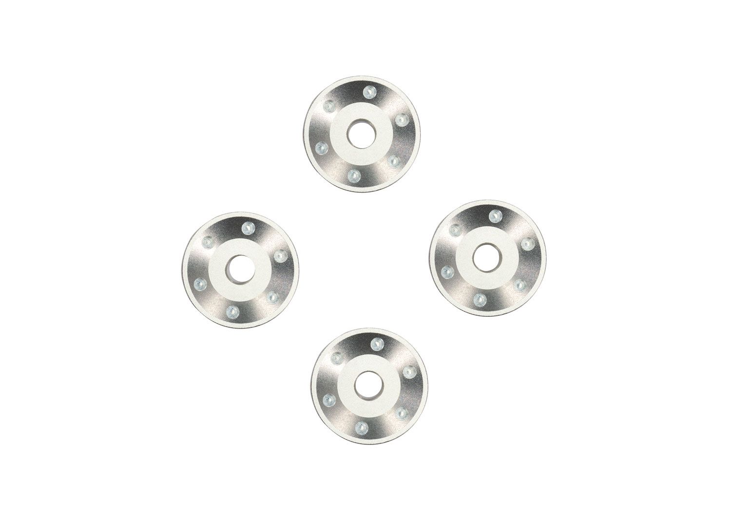 #10257-SLVR Traxxas Silver Aluminum Wheel Washers (4)