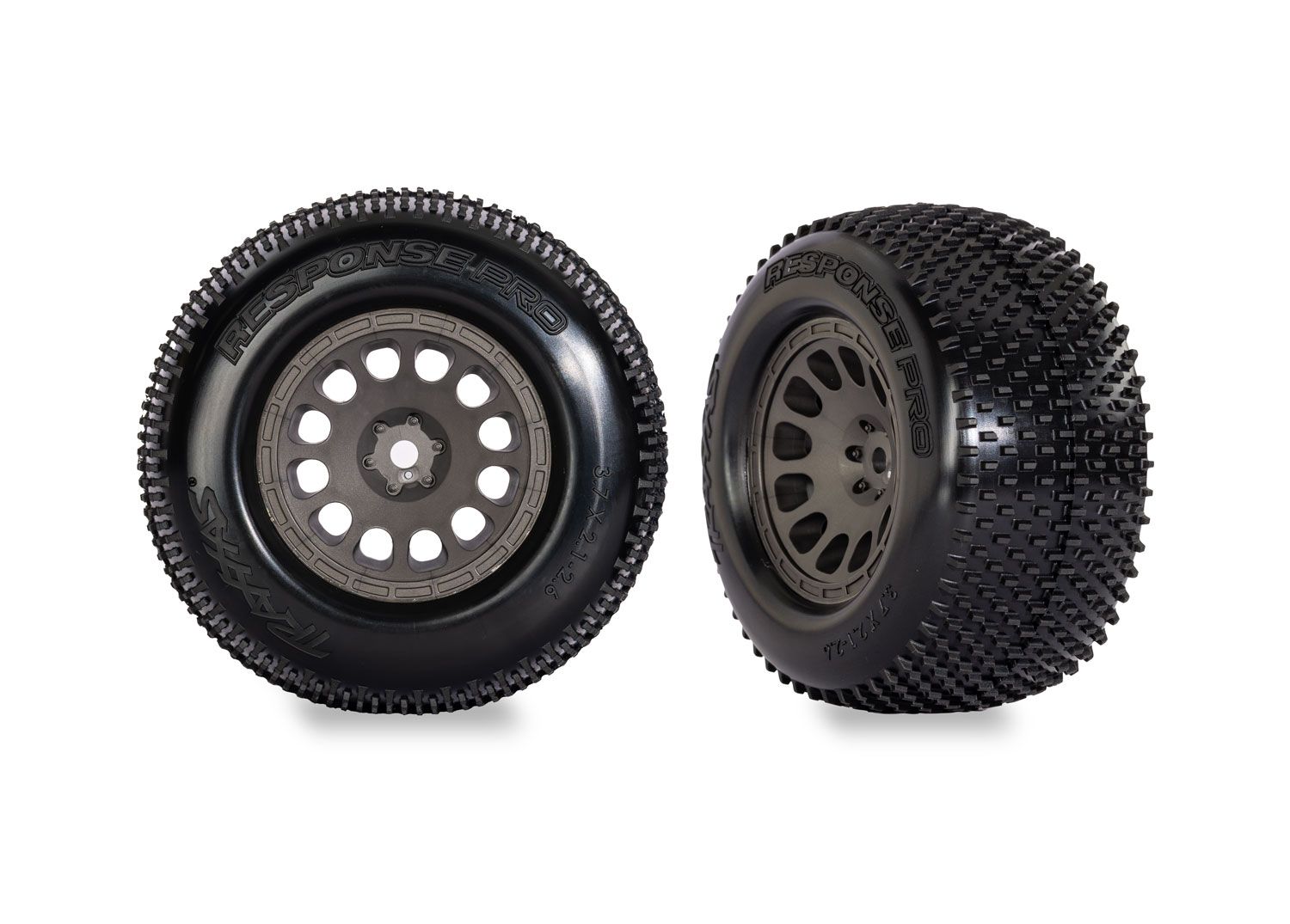 #10774-GRAY  Traxxas Gray Mini XRT Wheels w/ Response Pro Tires (2)