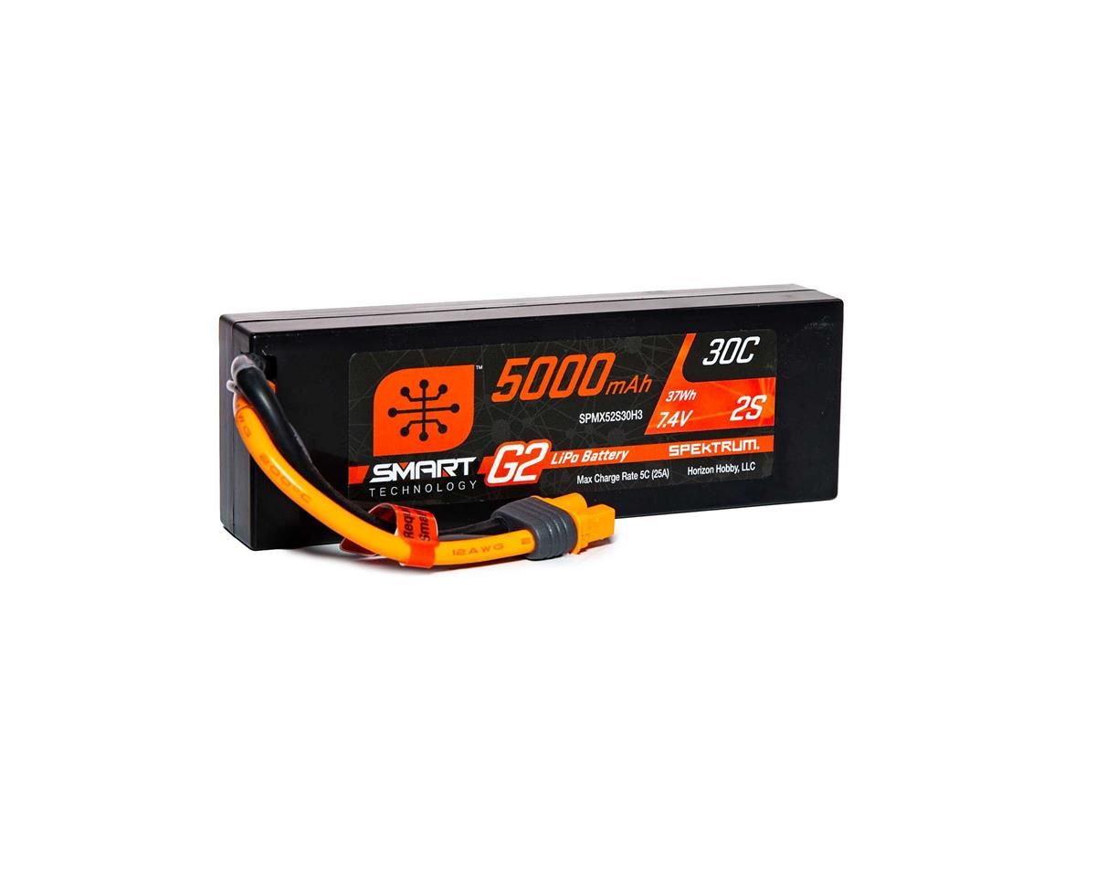 #SPMX52S30H3 Spektrum RC 2S Smart LiPo 30C Hard Case Battery Pack (7.4V/5000mAh) w/IC3 Connector