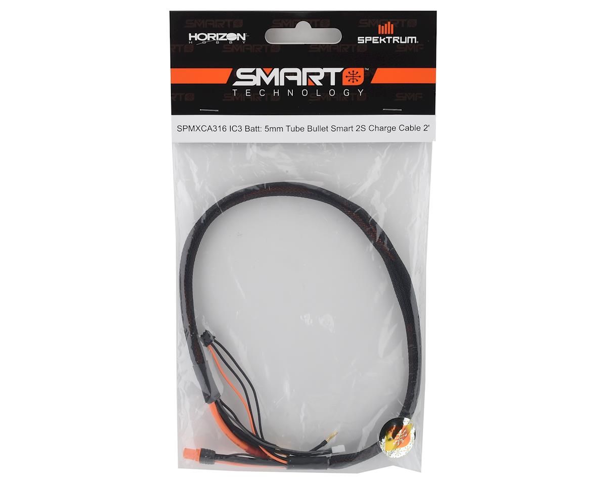 #SPMXCA316 Spektrum RC IC3 Smart 2S Charge Lead w/5mm Bullets (24")