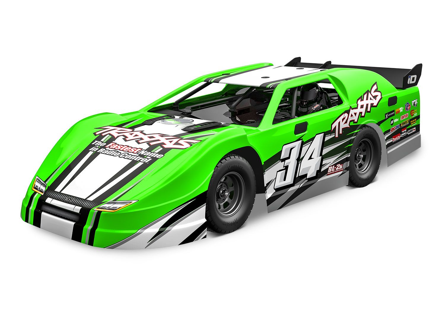 #104364-74-GRN Traxxas  Slash Late Model BL-2s (Green)