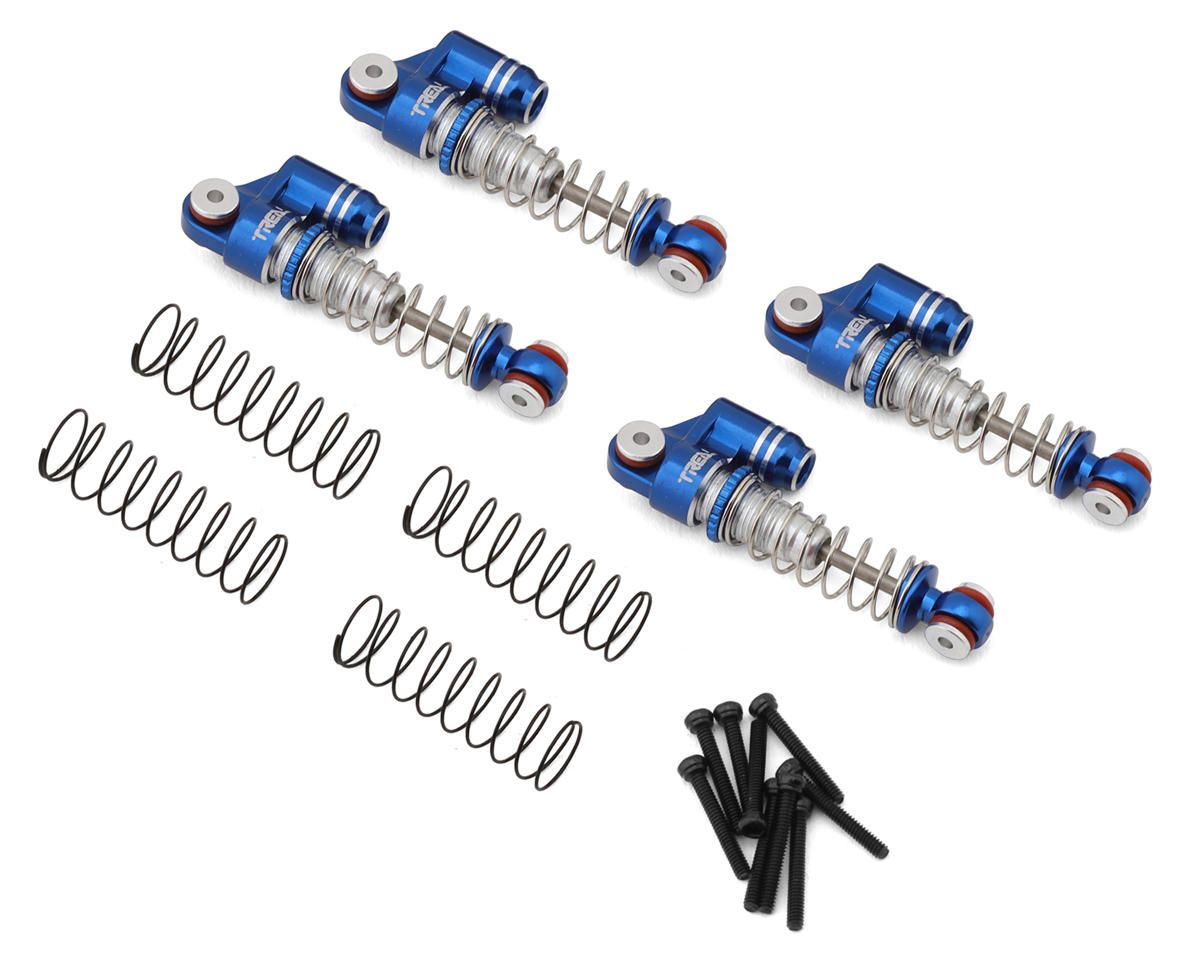 #X0036IC1ZL Treal Hobby Axial SCX24 Aluminum Threaded Shocks (Blue) (4)