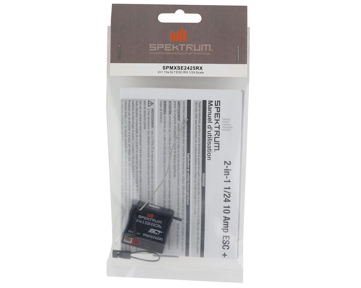 #SPMXSE2425RX  Spektrum RC 10Amp Brushed 2-in-1 ESC/SLT Receiver Combo