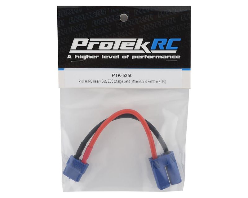 #PTK-5350 ProTek RC Heavy Duty EC5 Charge Lead Adapter (Male EC5 to Female XT60)