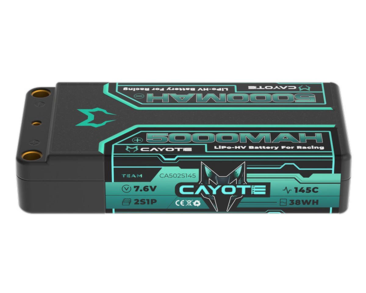 #CYE502S145 Cayote 2S 145C LCG Shorty LiHV Battery (7.6V/5000mAh) w/5mm Bullets