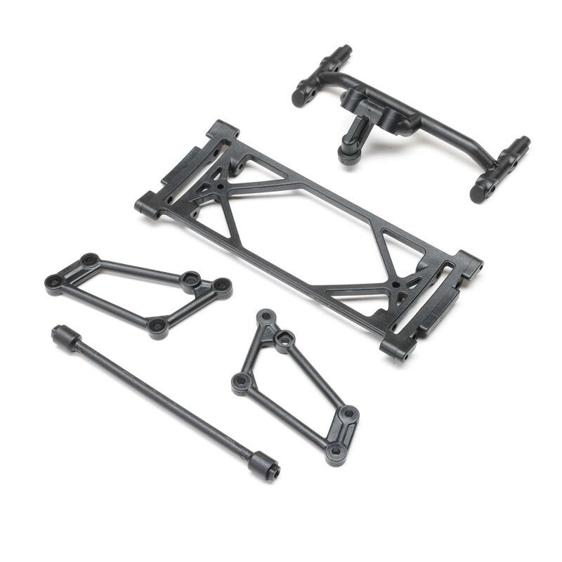 #LOS-2423 Losi Front Wing Mount Set, Black: 22S Sprint