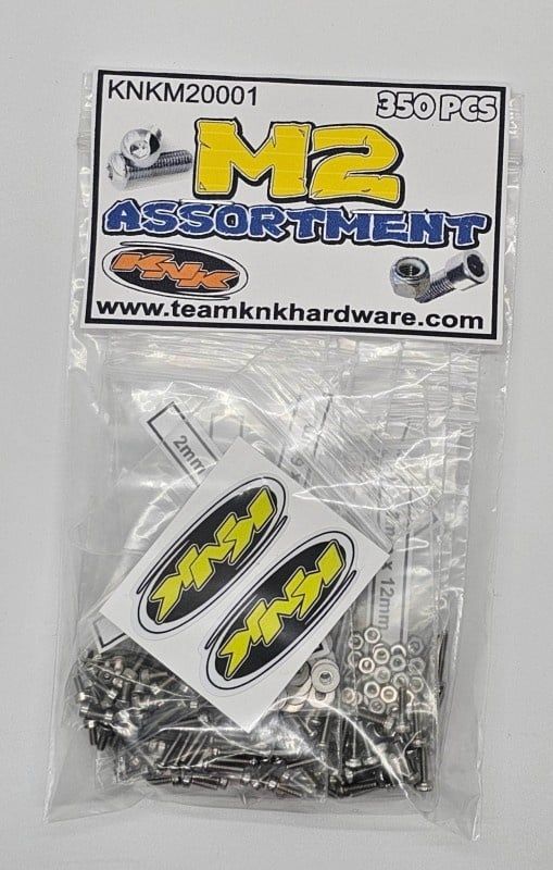 #KNKM20001 Team KNK 2mm Bulk Bag Stainless Steel Assortment Hardware Set (350)