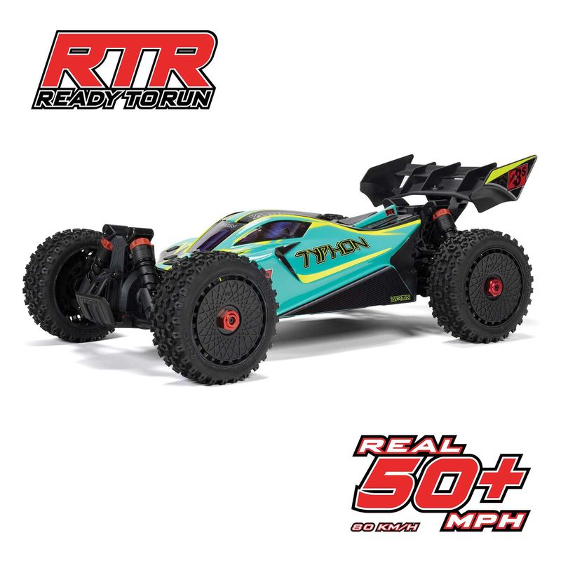 #ARA4306V4T1  Arrma Typhon V4 2S or 3S BLX Brushless RTR 1/8 4WD Buggy (Green) w/Spektrum SLT3 2.4GHz Radio