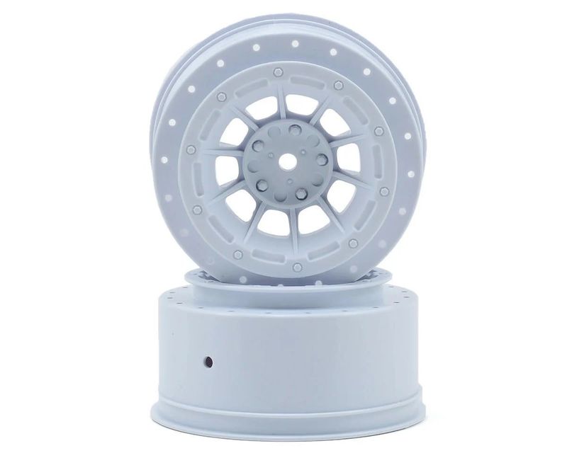 #3351W JConcepts 12mm Hex Hazard Short Course Wheels (White) (2) (Slash)