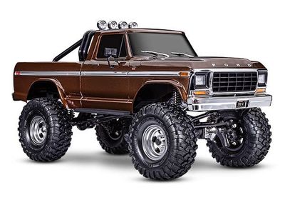 #92046-4-BRWN Traxxas TRX-4 1/10 High Trail Edition RC Crawler w/'79 Ford F-150 Ranger XLT Truck Body (Metallic Brown) w/TQi 2.4GHz Radio