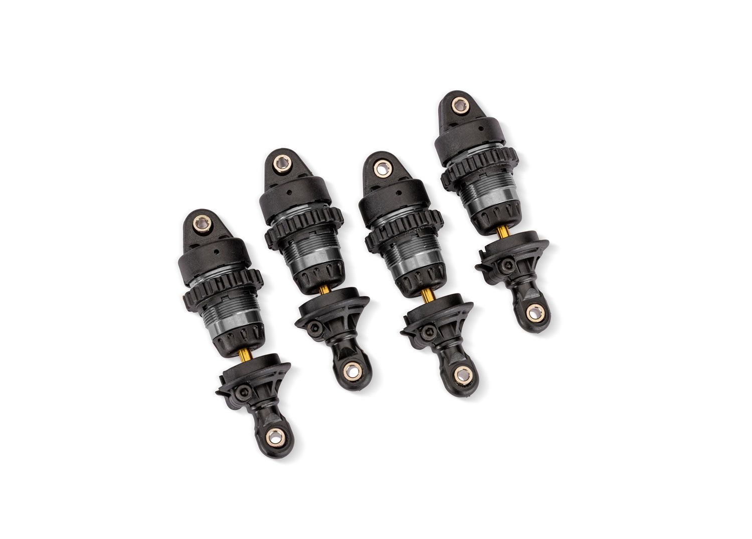 #10865-GRAY Traxxas Gray Aluminum Mini GTR Short Shocks (4)