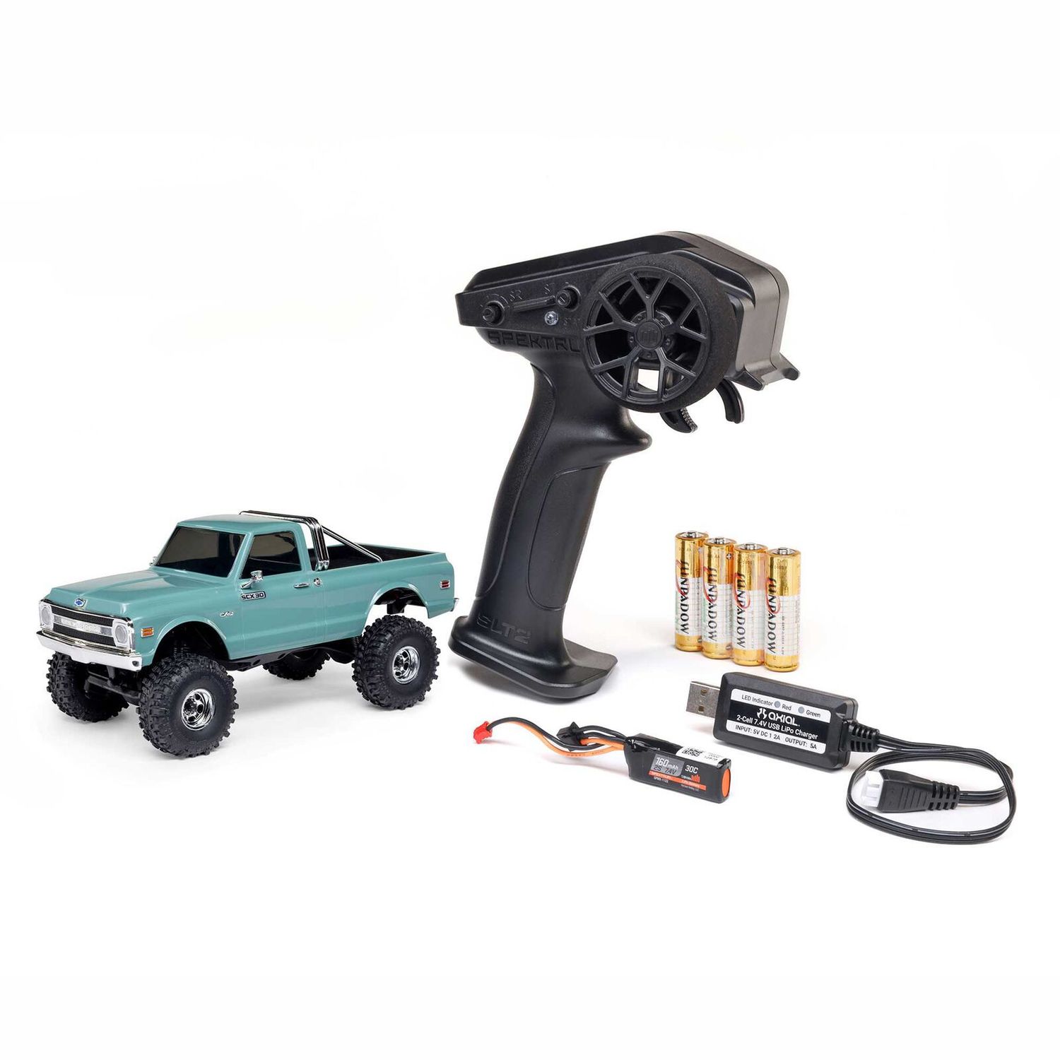 #AXI-2260T1 Axial 1/30 Axial SCX30 Chevrolet K10 (Battery &amp; Charger Included) (Green)