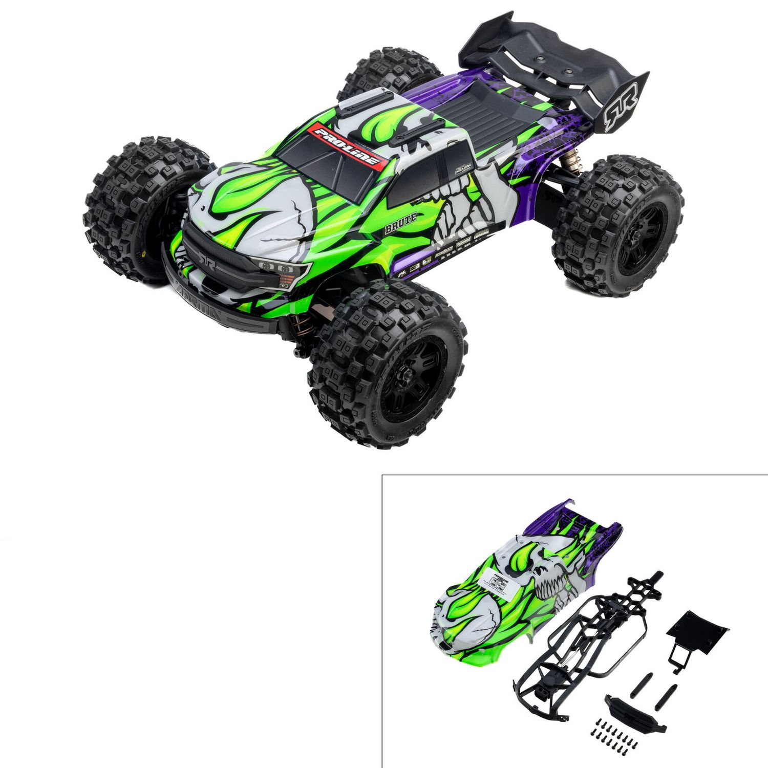 #PRO369320 Pro-Line 1/16 Limited Edition Pre-Cut/Pre-Painted Brute Body Ghostfire with Clipless System: ARRMA MINI KRATON