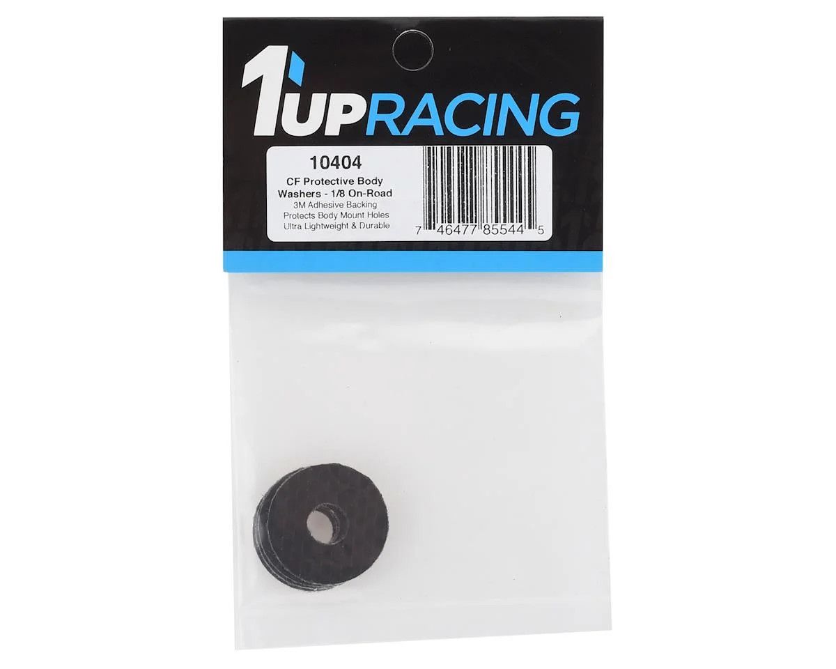 #10404  1UP Racing Carbon Fiber 1/8 On-Road Body Washers (4)