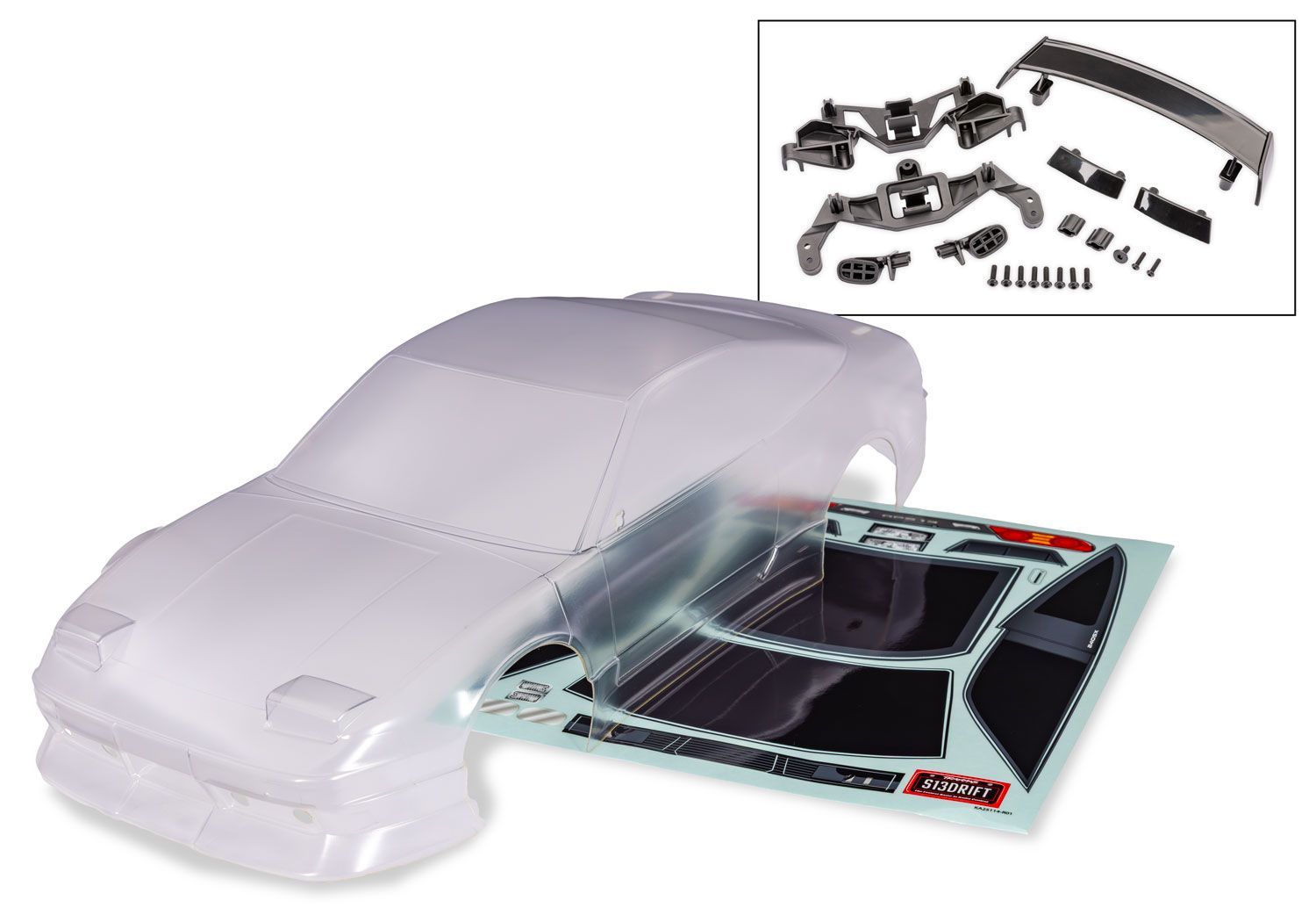 #10515 Traxxas  4-Tec Drift Nissan 240SX Clear Body