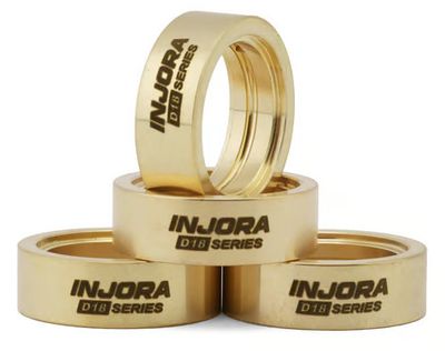 #Injora Axial SCX30 0.7" D18 Beadlock wheels Brass Clamp Rings (4) (10g ea) #INJW7010-18-4