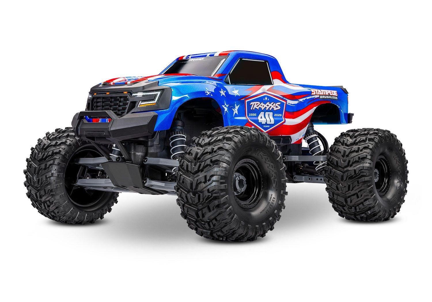 #Traxxas Stampede VX3 1/10 RTR 2WD Brushless Monster Truck (40th Anniversary) w/VX3 ESC, TQi™ Sport 2.4GHz Radio &amp; TSM® #136454-4-40TH